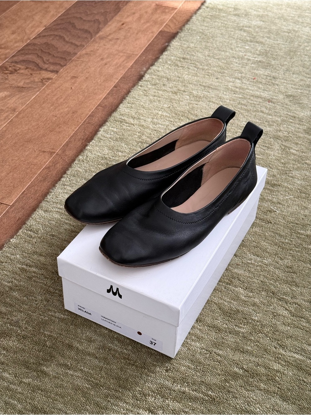 Maguire Velada Black Leather Ballet Flats